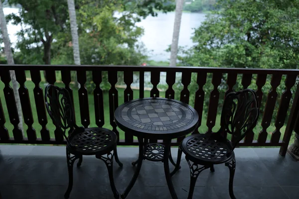 Balcony overlooking the water